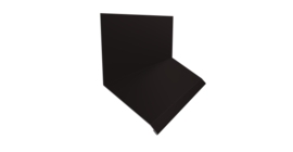 Планка примыкание верхнее к стене фальц Grand Line 150х130х20 0,45 Drap RAL 9005 черный (2м)