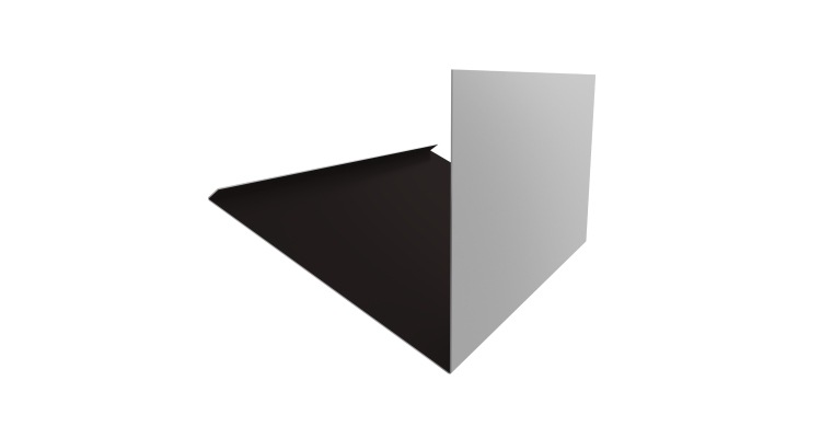 Планка примыкание верхнее к трубе фальц Grand Line 0,5 Satin Matt RAL 9005 черный (2м)