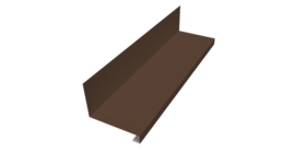 Планка примыкание нижнее к трубе для Кликфальц Pro 0,5 PE с пленкой RAL 8017 шоколад (3м)