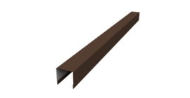 Планка вертикальная лицевая для забора жалюзи Palermo 0,5 Satin Matt TX RAL 8017 шоколад (2м)