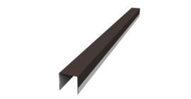 Планка вертикальная обратная для забора жалюзи Palermo 0,5 Satin Matt RR 32 темно-коричневый (2м)