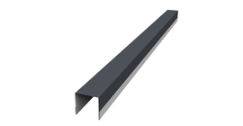 Планка вертикальная обратная для забора жалюзи Palermo 0,5 Atlas X RAL 7024 мокрый асфальт (2,5м)