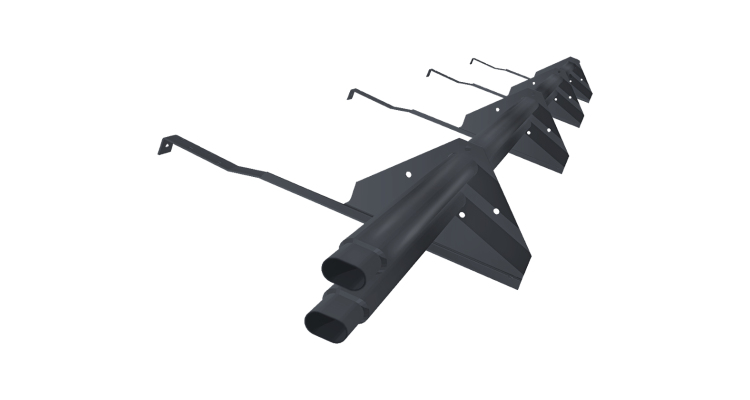 Снегозадержатель трубчатый для натуральной черепицы Стандарт RAL 7024 3м (профиль до 50мм)