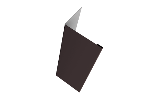 Нащельник для калиток и ворот 25х35 жалюзи Milan, Tokyo, Palermo 0,5 Satin RR 32 темно-коричневый (L1,68)