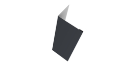 Нащельник для калиток и ворот 25х35 жалюзи Milan, Tokyo, Palermo 0,45 Drap RAL 7024 мокрый асфальт (L2,0)