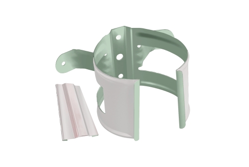 Кронштейн трубы на дерево GL PE 100 мм RAL 9003 сигнальный белый