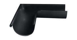 Угол желоба внешний GL PE 90 гр 150 мм RAL 7024 мокрый асфальт