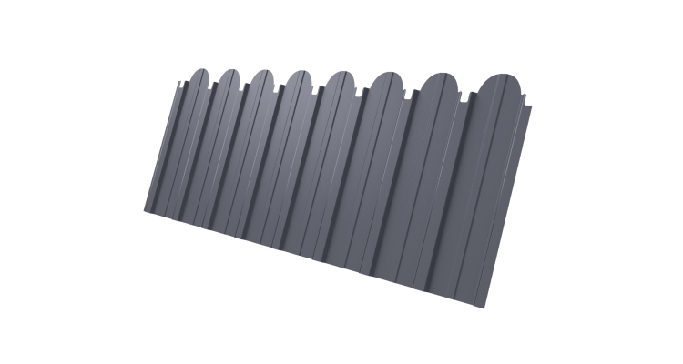 Профнастил С10A фигурный 0,5 Satin RAL 7004 сигнальный серый