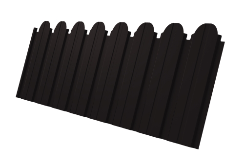 Профнастил С10B фигурный 0.5 Velur X RAL 9005 черный